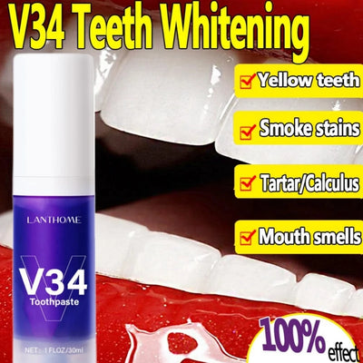 Dentifrice V34 Violet blanchisseur dentaire