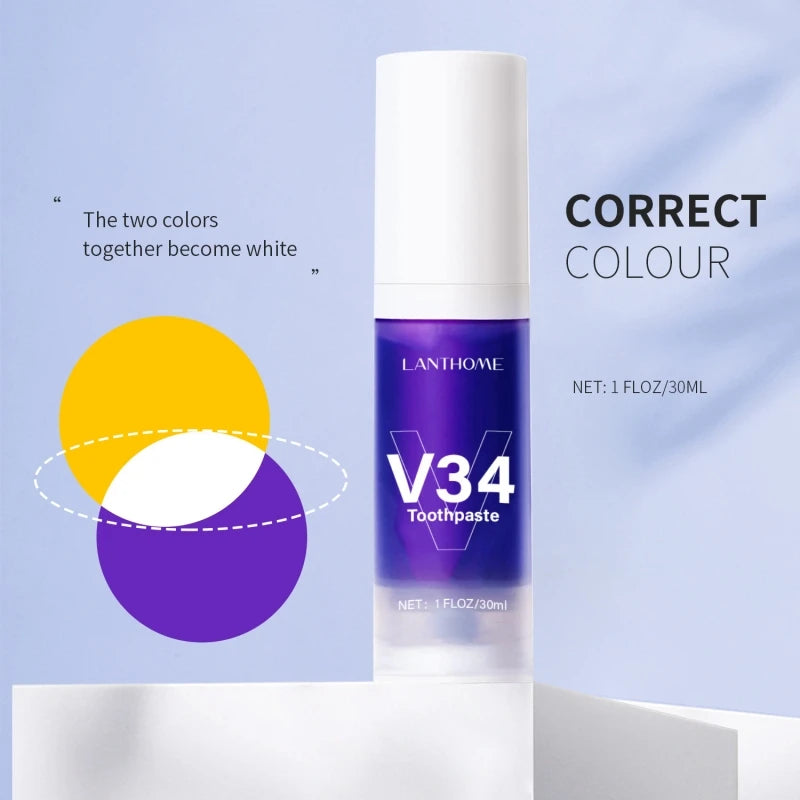 Dentifrice V34 Violet blanchisseur dentaire