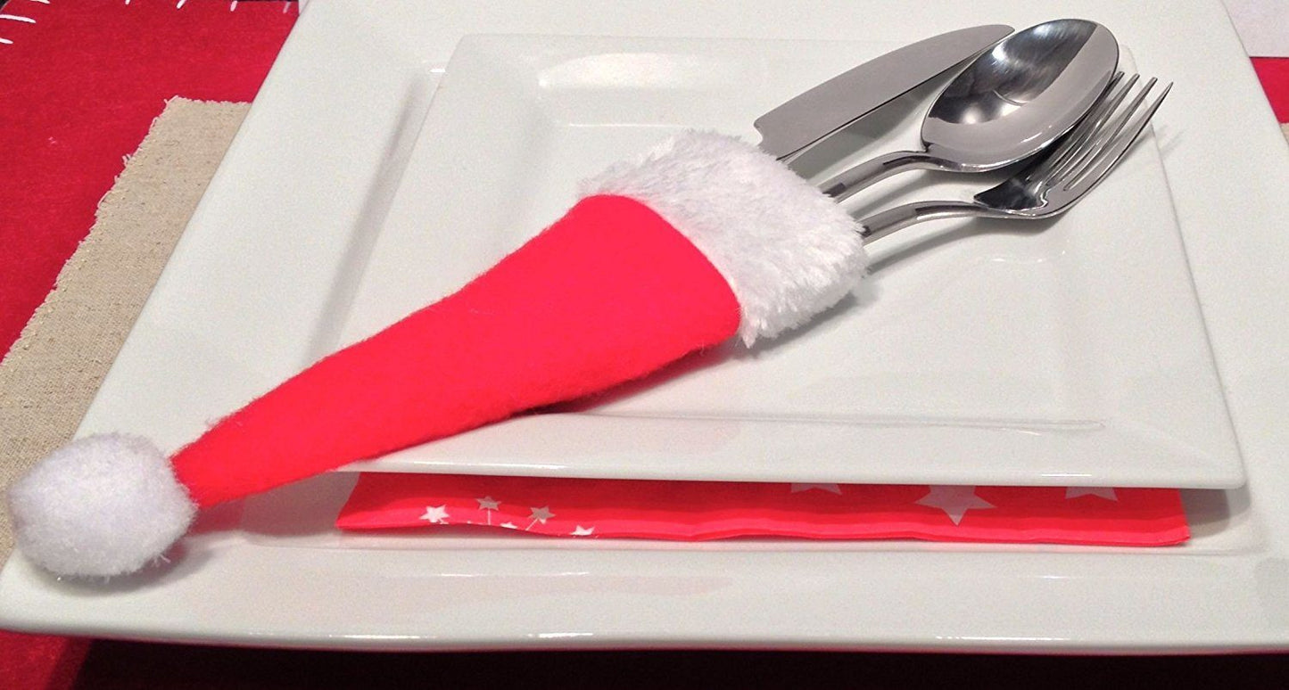 Set de 10 pochettes à couverts spécial Noël
