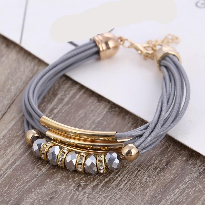 Bracelet cuir et perles