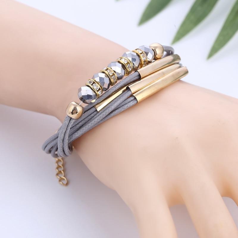 Bracelet cuir et perles