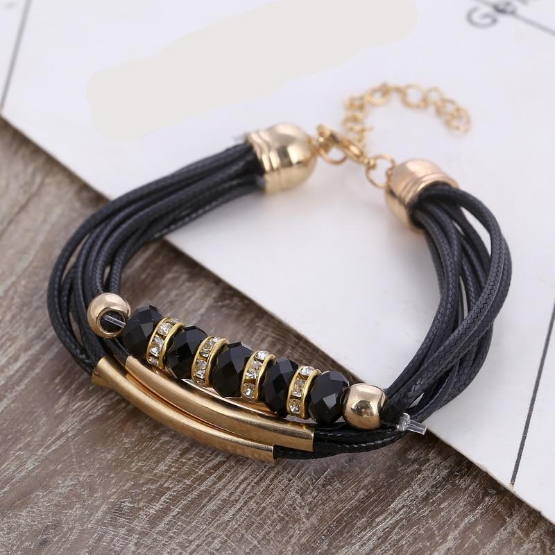 Bracelet cuir et perles