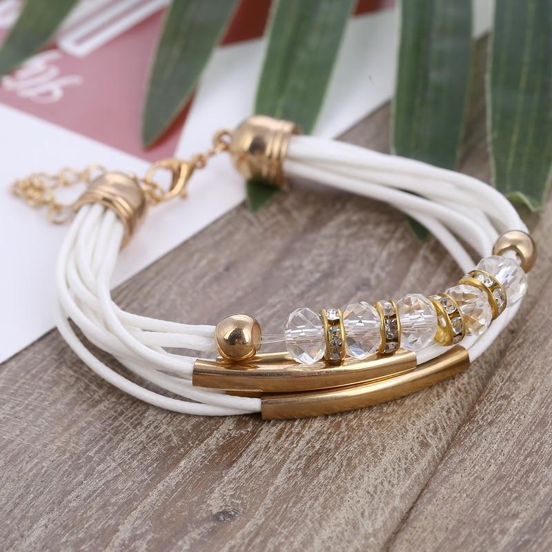 Bracelet cuir et perles