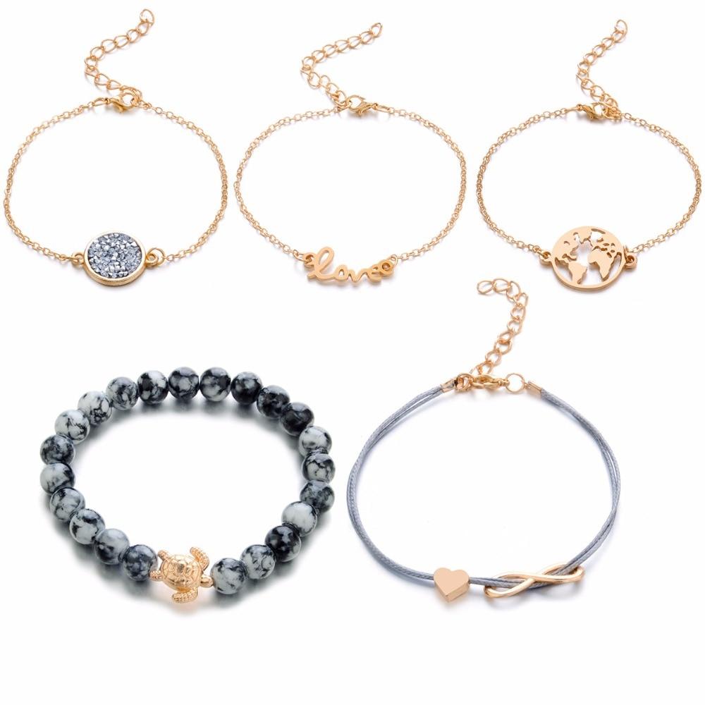 Ensemble de 5 bracelets