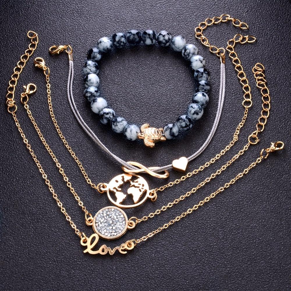 Ensemble de 5 bracelets