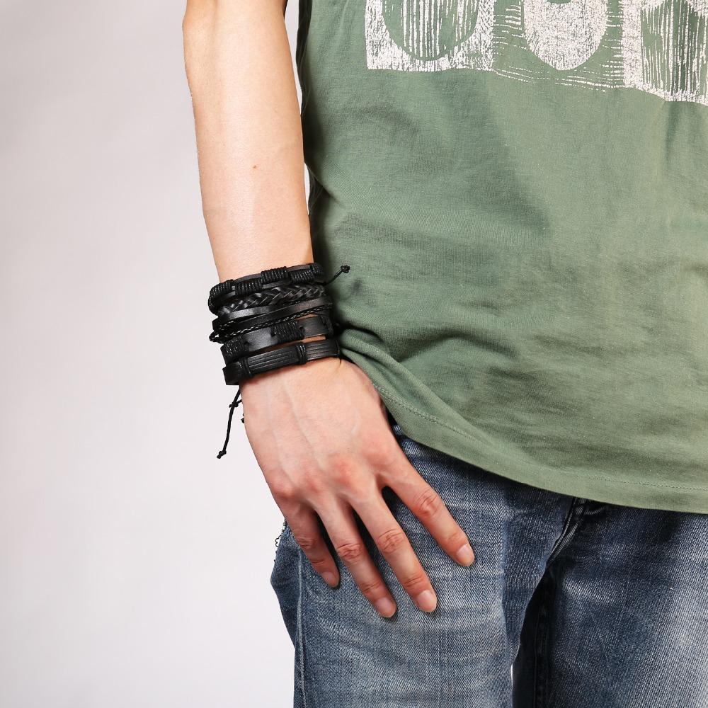 Bracelet multicouches hommes