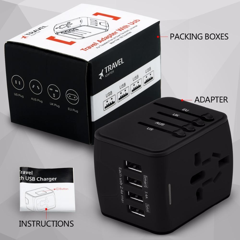 adaptateur prise anglaise US, EU, AU & Asie