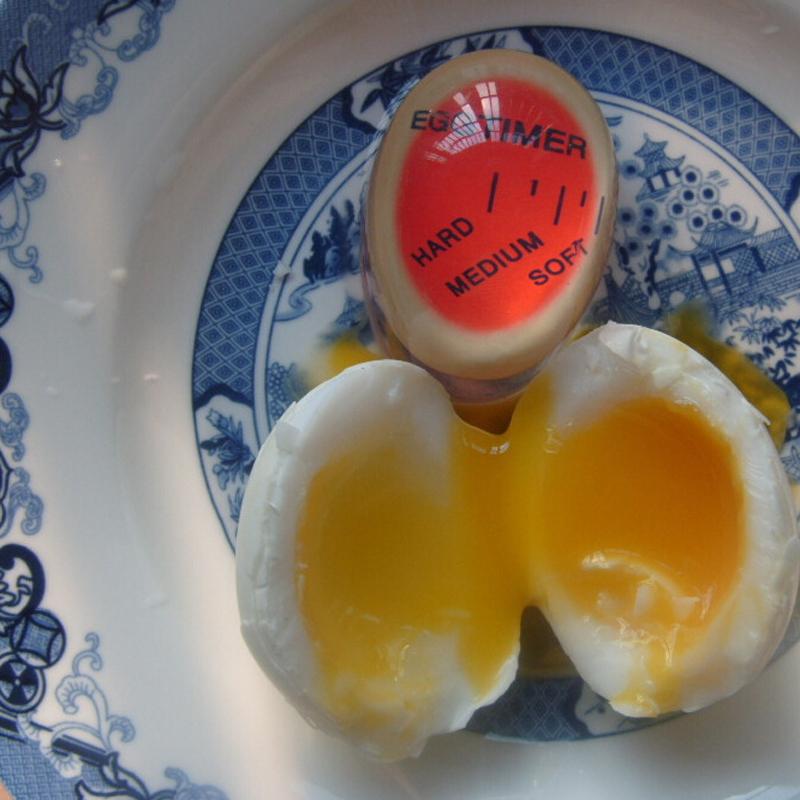 Minuteur de cuisson d'oeufs à changement de couleur