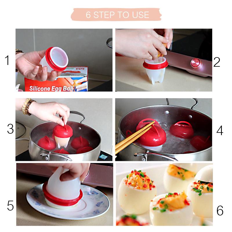 Cuiseurs à oeufs durs sans coquille Egglettes - Packs de 6, 4 et 3