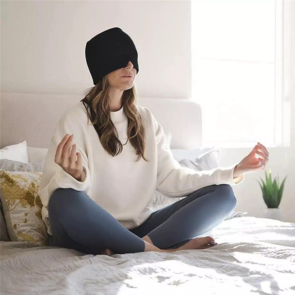 Bonnet anti-migraine chaud/froid