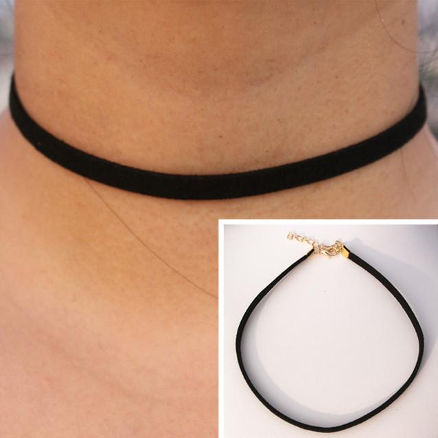 Collier en daim design pour femme