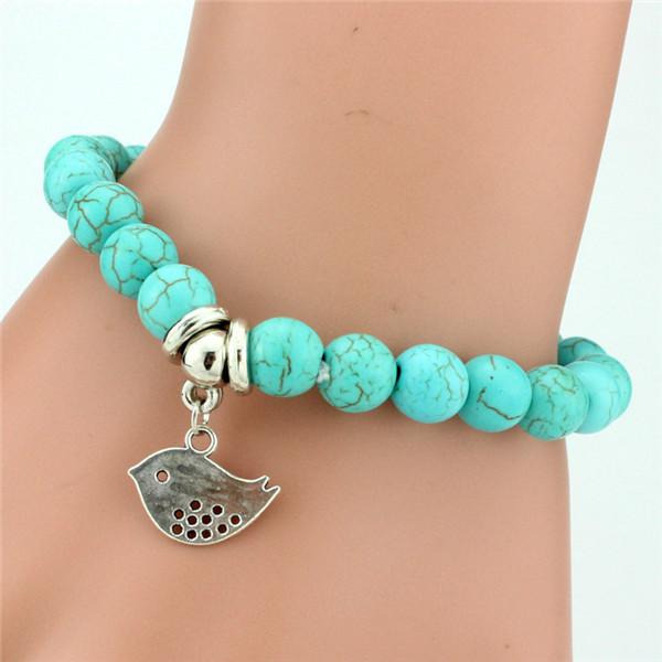 Bracelet en pierre turquoise
