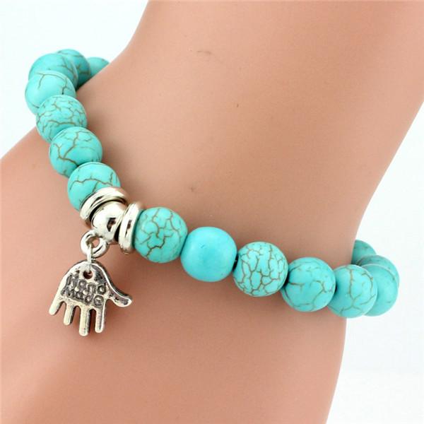 Bracelet en pierre turquoise