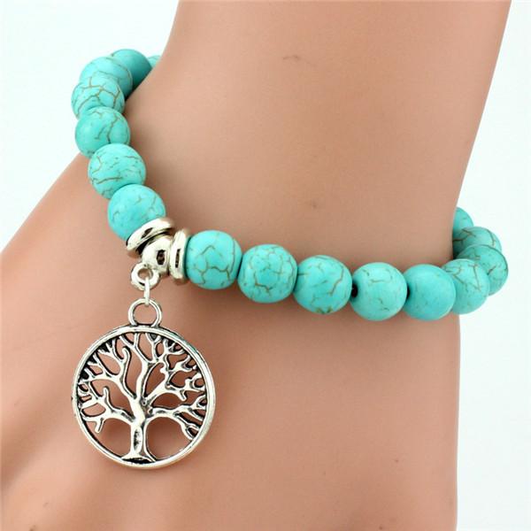 Bracelet en pierre turquoise