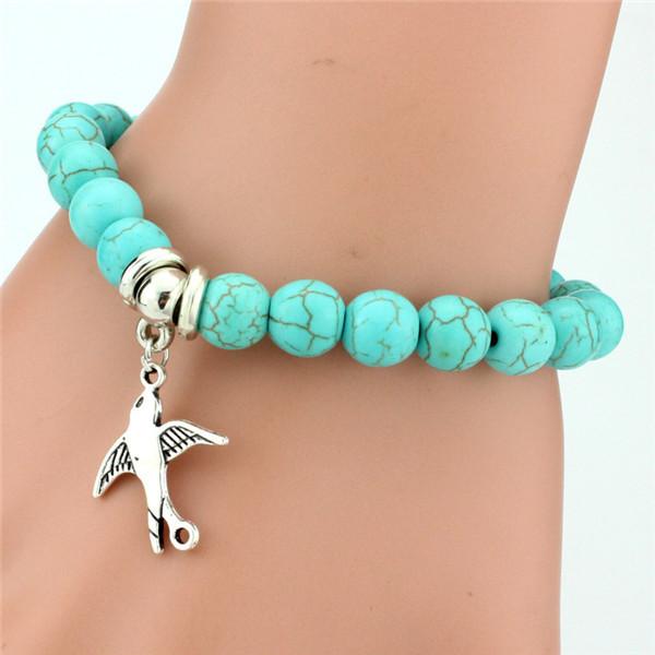 Bracelet en pierre turquoise