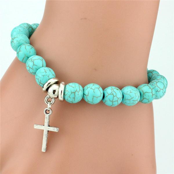 Bracelet en pierre turquoise