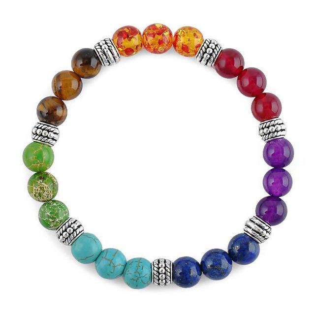 Bracelet 7 chakras en pierres naturelles