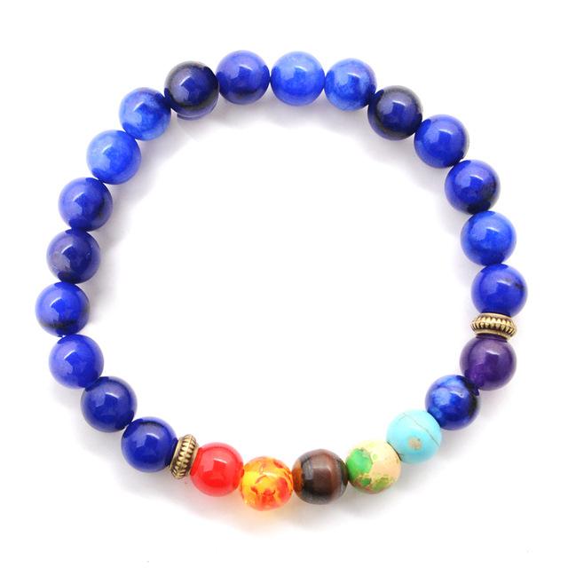 Bracelet 7 chakras en pierres naturelles