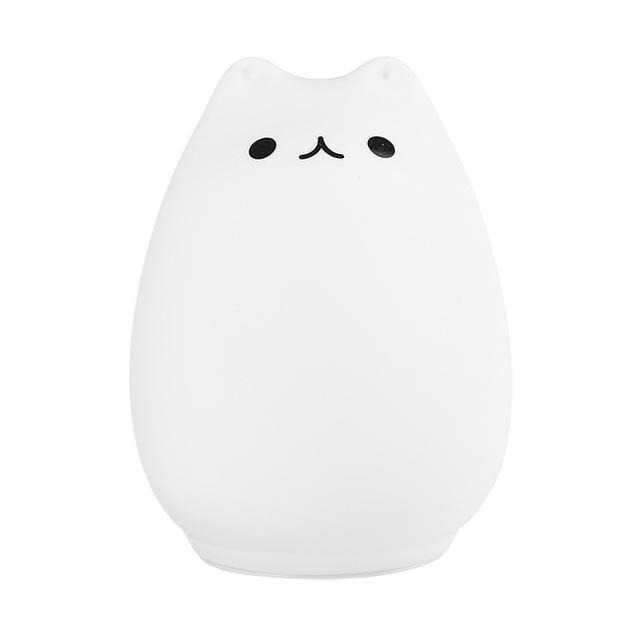 Veilleuse multi-couleurs en forme de chat