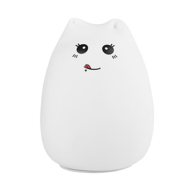 Veilleuse multi-couleurs en forme de chat