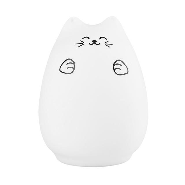 Veilleuse multi-couleurs en forme de chat