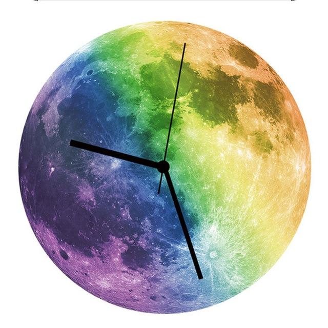 Horloge murale en forme de lune