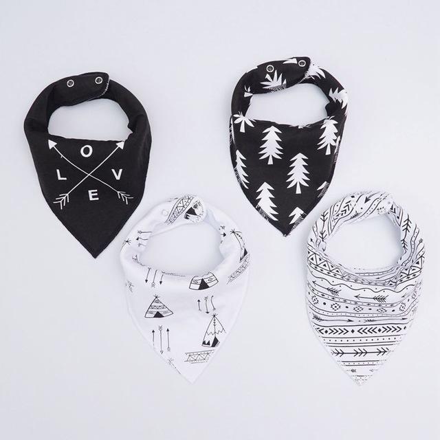 Pack de 4 Bavoirs Fashion Mixtes Super Absorbants