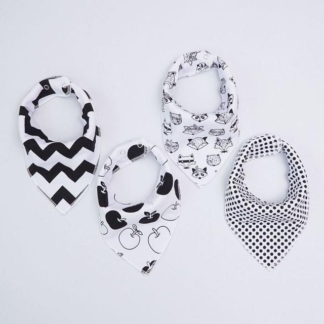 Pack de 4 Bavoirs Fashion Mixtes Super Absorbants