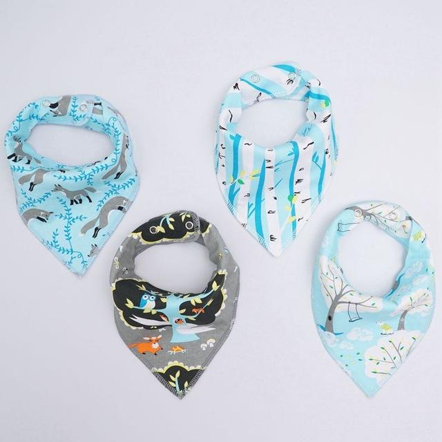 Pack de 4 Bavoirs Fashion Mixtes Super Absorbants