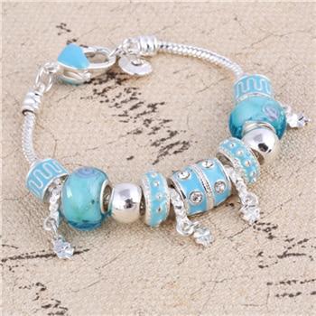Bracelet argent avec pendentifs