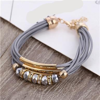 Bracelet cuir et perles