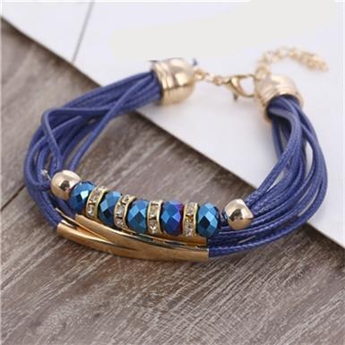 Bracelet cuir et perles