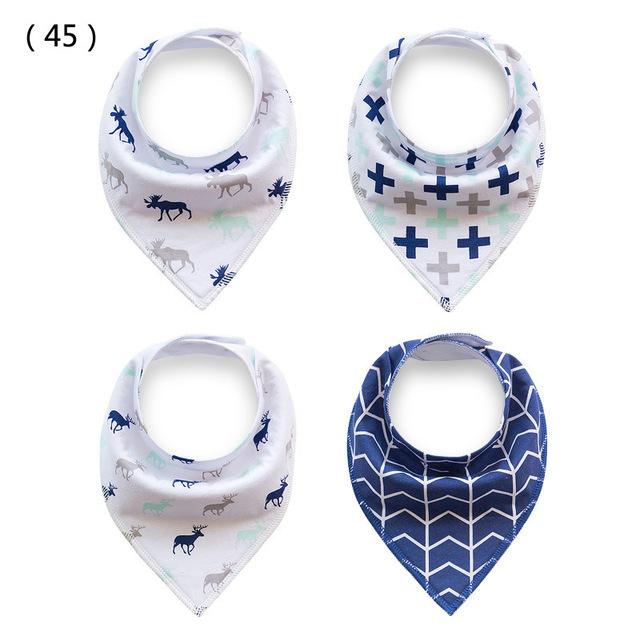Pack de 4 Bavoirs Fashion Mixtes Super Absorbants