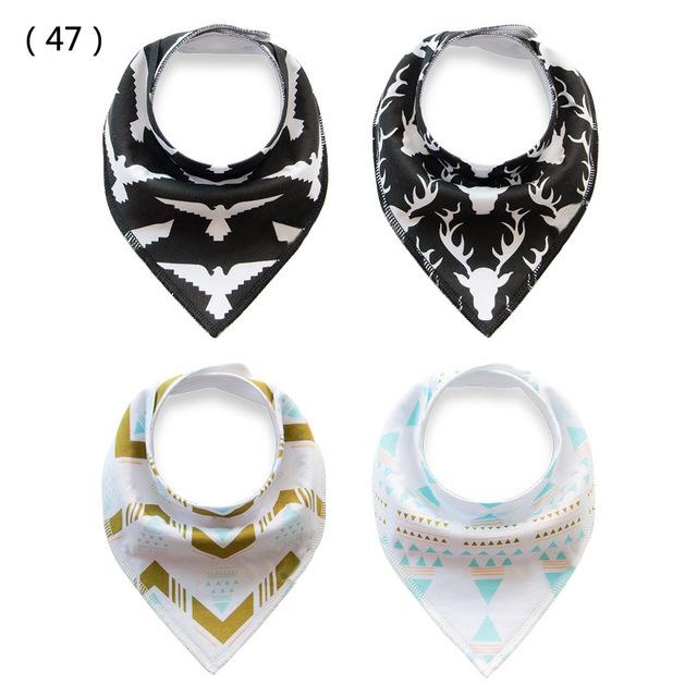 Pack de 4 Bavoirs Fashion Mixtes Super Absorbants