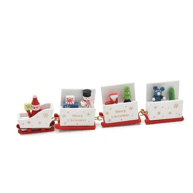 Train de Noël en bois