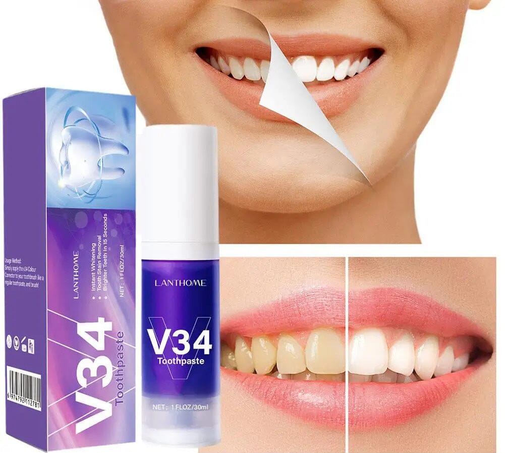 Dentifrice V34 Violet blanchisseur dentaire