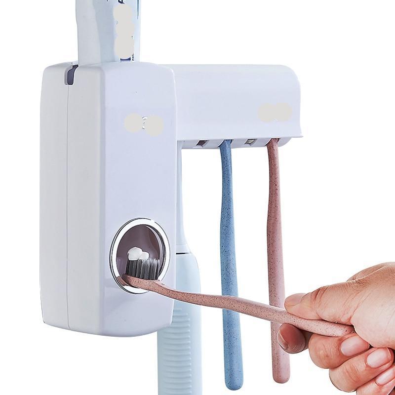 Distributeur de dentifrice avec porte brosse à dent