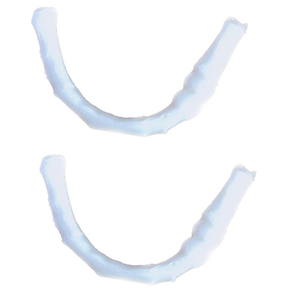 Lot De 8 Adhésives De Couleur Blanches Pour Dentiers Amovibles Réutilisables