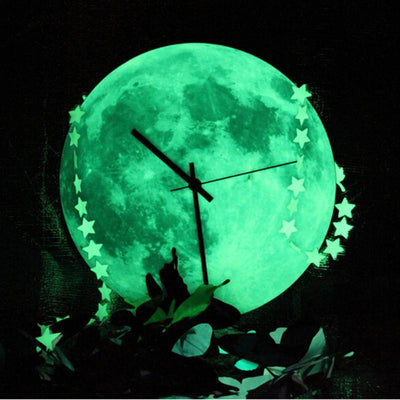 Horloge murale en forme de lune