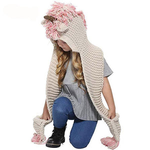 Écharpe à capuche licorne