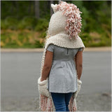 Écharpe à capuche licorne
