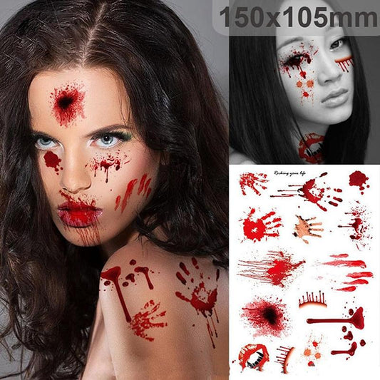 Stickers taches de sang pour visage et corps