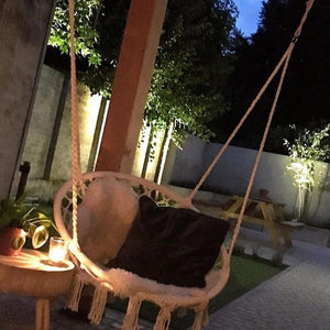 Fauteuil suspendu avec franges