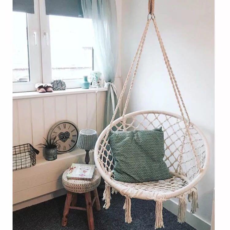 Fauteuil suspendu avec franges