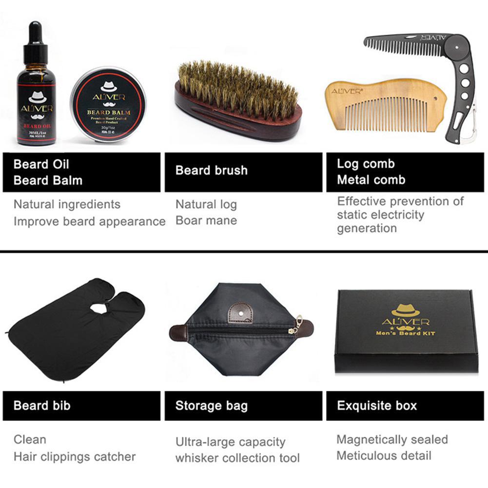 Kit 7 pièces pour entretien barbe