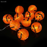 Set de 10 citrouilles LED avec chaîne