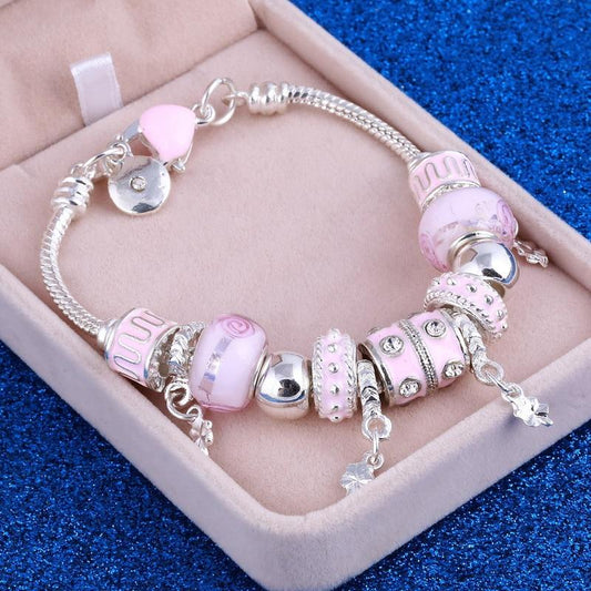 Bracelet argent avec pendentifs