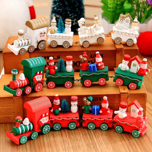 Train de Noël en bois