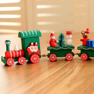 Train de Noël en bois