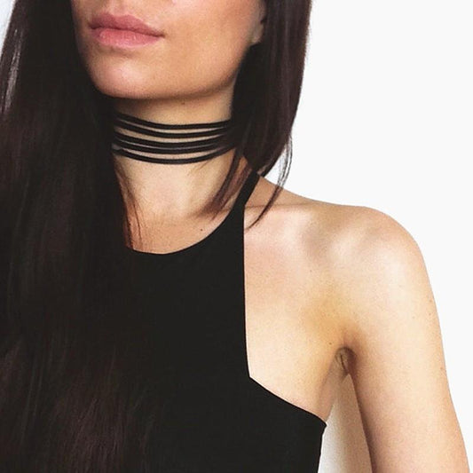 Collier en daim design pour femme